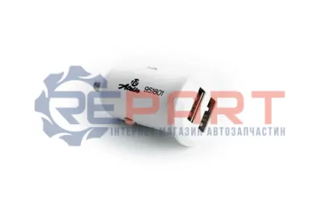 Зарядний пристрій від прикур. 12Atelie 2USB 2.1А, круглий білий, Євро компакт 12 Atelie 951801 Купити в Україні