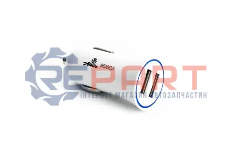 Зарядний пристрій від прикур. 12Atelie 2USB 2.1А, круглий білий, Євро 12 Atelie 951803 Купити в Україні