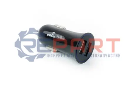 Зарядний пристрій від прикур. 12Atelie 2USB 2.1А, круглий чорний, Євро 12 Atelie 951804 Купити в Україні