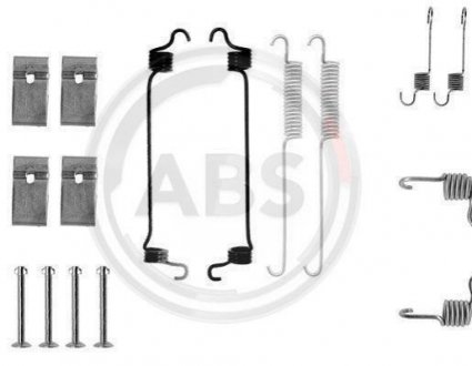 Монтажный набор тормозных колодок A.B.S. 0677Q (фото 1)