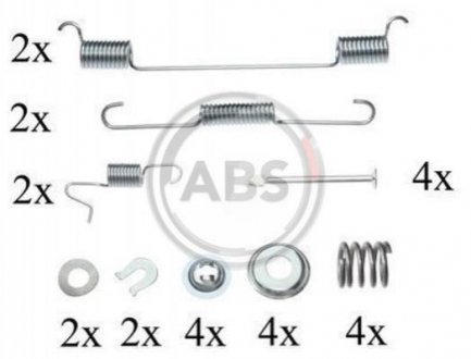 Монтажний набір гальмівних колодок A.B.S. 0818Q (фото 1)