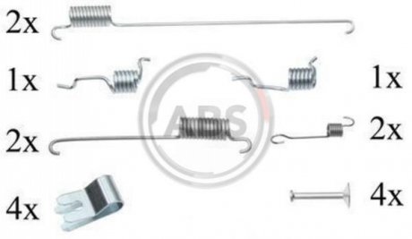 Монтажний набір гальмівних колодок A.B.S. 0829Q