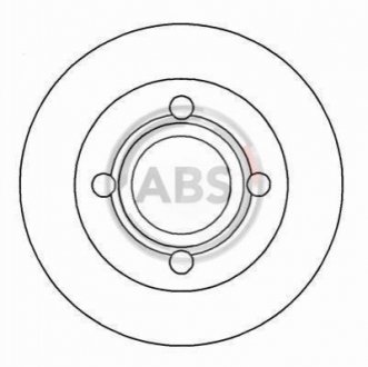 Тормозной диск - A.B.S. (443615601E) A.B.S. 16068 (фото 1)
