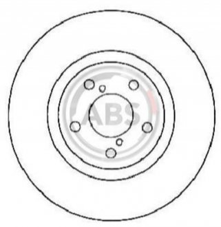 Тормозной диск - A.B.S. (26300AG000, 26300AG001) A.B.S. 17955 (фото 1)