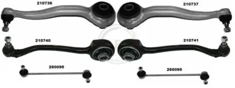 Фото Важіль підвіски (передній/знизу/спереду) (R) MB C-class (W203/W204)/E-class (W212) 04-15 A.B.S. (219904) зображення 1