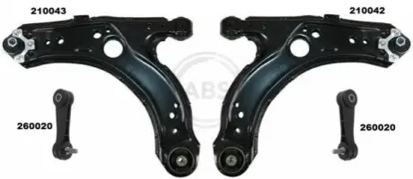 Важіль підвіски (передній/знизу) (L) VW Golf IV 1.0-2.8 V6 97-08 (з кульовою) A.B.S. 219905