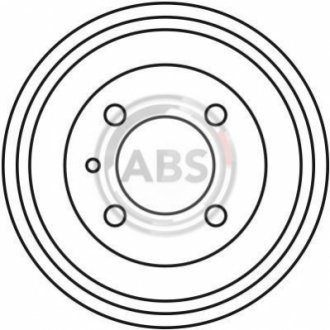 Тормозной барабан - A.B.S. (1S0609617, 6X0609617A) A.B.S. 2706S (фото 1)