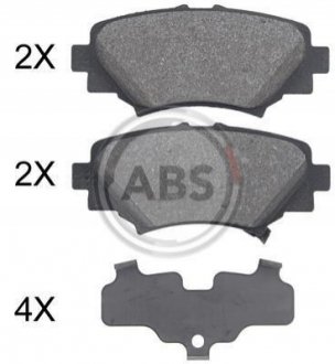 Колодки тормозные задние. Mazda 3 16- - A.B.S. (B4Y02648ZB, B4Y02648ZA) A.B.S. 35032 (фото 1)