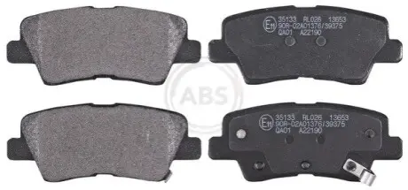 Колодки гальмівні (задні) Kia Sportage/Ceed/Rio/Optima/Hyundai Accent/i10/i20/i30/i40/Elantra 10- (Akebono) A.B.S. 35133 Купити в Україні