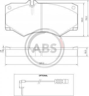 Тормозные колодки, дисковый тормоз.) A.B.S. 36490 (фото 1)