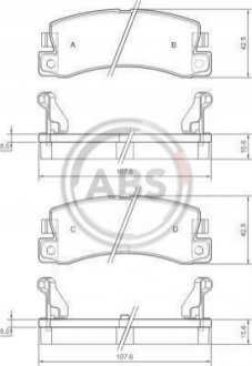 Тормозные колодки, дисковый тормоз.) A.B.S. 36604