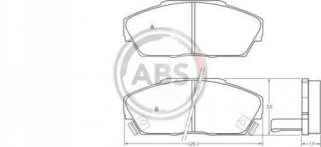 Тормозные колодки, дисковый тормоз.) A.B.S. 36639