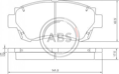 Тормозные колодки, дисковый тормоз.) A.B.S. 36713 (фото 1)