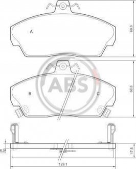 Тормозные колодки, дисковый тормоз.) A.B.S. 36746