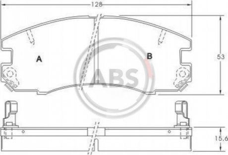 Гальмівні колодки, дискове гальмо (набір) A.B.S. 36767