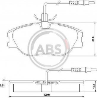 Тормозные колодки, дисковый тормоз.) A.B.S. 36899 (фото 1)