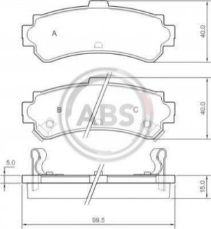 Тормозные колодки, дисковый тормоз.) A.B.S. 36956