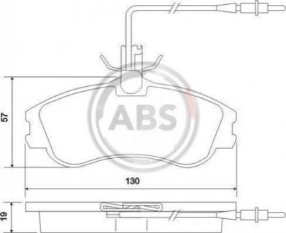 Тормозные колодки дисковые перед. Peugeot Berlingo/Partner 96-02 - (1611335080, 172059, 425155) A.B.S. 37016