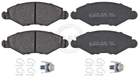 Колодки гальмівні (передні) Peugeot 206 98-/Peugeot 206+ 09-13 A.B.S. 37105 Купити в Україні