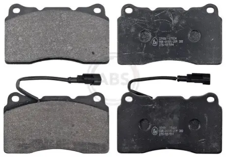 Колодки гальмівні (передні) Alfa Romeo 159/166 98-11 (+датчики) A.B.S. 37106 Купити в Україні