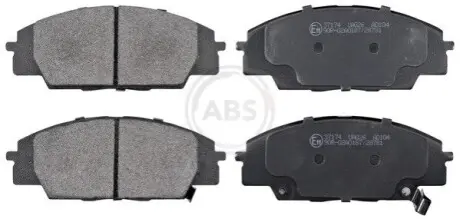 Тормозные колодки дисковые передние. Honda Civic, S2000, 2,0, 99-12 A.B.S. 37174