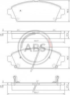 Тормозные колодки, дисковый тормоз.) A.B.S. 37177