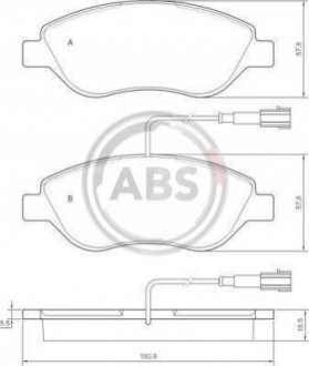 Тормозные колодки, дисковый тормоз.) A.B.S. 37281