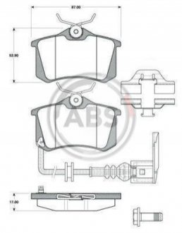 Тормозные колодки, дисковый тормоз.) A.B.S. 37334