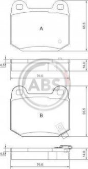 Гальмівні колодки зад. Nissan 350 Z (Z33) 05-/Infiniti G35 (V35) - A.B.S. (26696FA000, 26696FA020, 26696FE000) A.B.S. 37452 (фото 1)