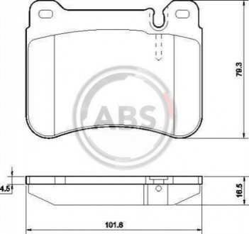 Тормозные колодки, дисковый тормоз.) A.B.S. 37506