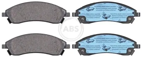 Гальмівні колодки, дискове гальмо (набір) A.B.S. 37570