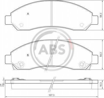 Тормозные колодки, дисковый тормоз.) A.B.S. 37654 (фото 1)