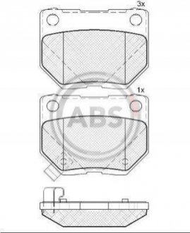 Тормозные колодки, дисковый тормоз.) A.B.S. 37661 (фото 1)