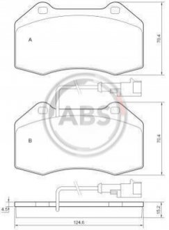 Тормозные колодки, дисковый тормоз.) A.B.S. 37688 (фото 1)