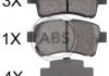 Тормозные колодки, дисковый тормоз.) A.B.S. 37843 (фото 1)