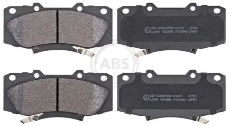 Колодки гальмівні (передні) Toyota Hilux 2.5-4.0 d-4d 04 A.B.S. 37881 Купити в Україні