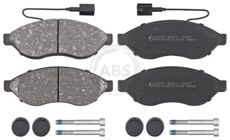 Колодки гальмівні (передні) Citroen Jumper/Fiat Ducato/Peugeot Boxer 06- (Brembo)/(з датчиком) A.B.S. 37907 Купити в Україні