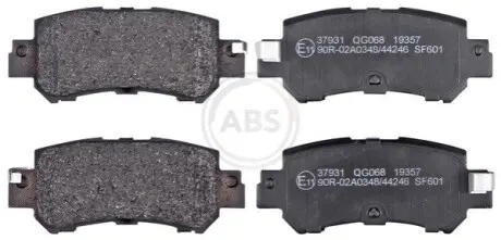 Колодки гальмівні (задні) Mazda CX5 11- / CX3 15 A.B.S. 37931 Купити в Україні