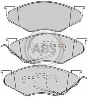 Тормозные колодки, дисковый тормоз.) A.B.S. 38416 (фото 1)