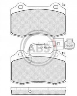 Тормозные колодки, дисковый тормоз.) A.B.S. 38592 (фото 1)