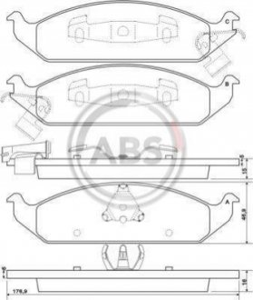 Гальмівні колодки, дискове гальмо (набір) A.B.S. 38650