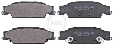 Гальмівні колодки, дискове гальмо (набір) A.B.S. 38922