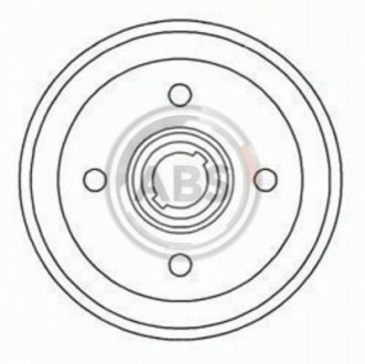 Тормозной барабан - A.B.S. (418117, 90007526, 90135504) A.B.S. 5125S (фото 1)