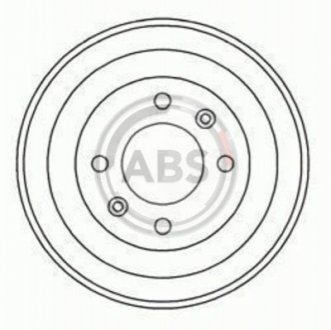 Тормозной барабан - A.B.S. (424724, 91509908) A.B.S. 5255S (фото 1)