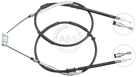 Трос ручника Opel Corsa 06- (1463/1477mm) A.B.S. K10155