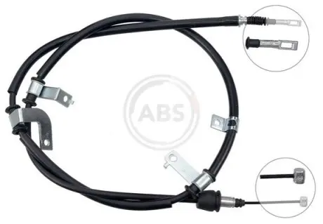Фото Трос ручного тормоза зад. SANTA FE 06- Л. (МКПП) (1878/1650) A.B.S. (K12093) изображение 1