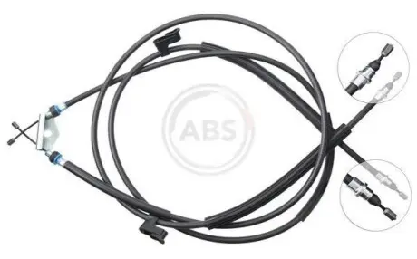Трос ручника (задній) Volvo C30/C70/S40/V50 03-13 (1816/1860mm) A.B.S. K13456