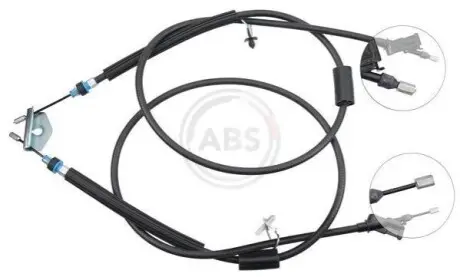 Трос ручника (задній) Ford Focus II 04-12 (L=1490/1440mm) A.B.S. K13475
