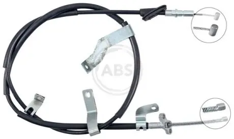 Трос ручника (задній) (L) Honda CR-V III 2.0/2.4 16V/2.2D 06-12 (1796mm) A.B.S. K14134