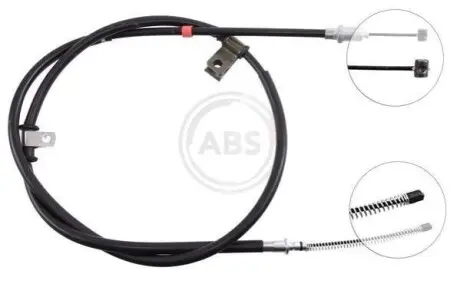 Трос ручника (задній) (R) Mitsubishi Galant 2.0/2.4/2.5 96-12 (1876mm) A.B.S. K14878